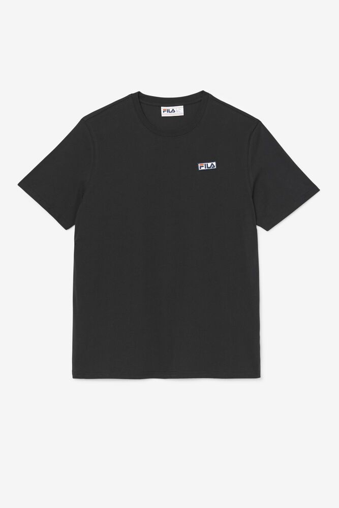 Fila T-Shirt Mens Black - Skylar - Philippines 3654098-DB